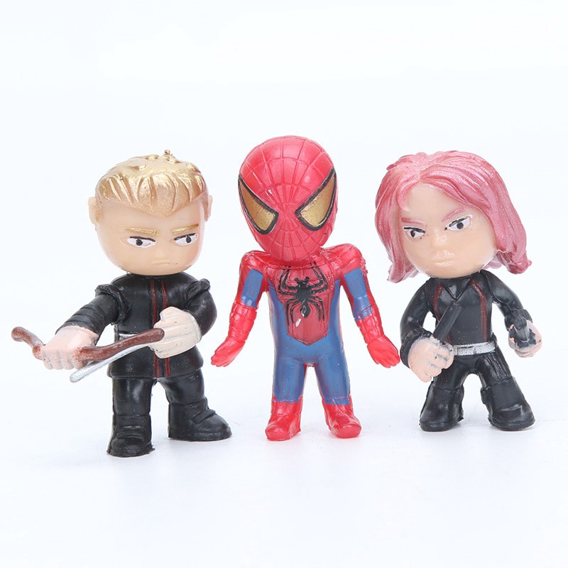 Bộ 12 mô hình nhân vật siêu anh hùng của hãng Marvel Avengers 3.5cm