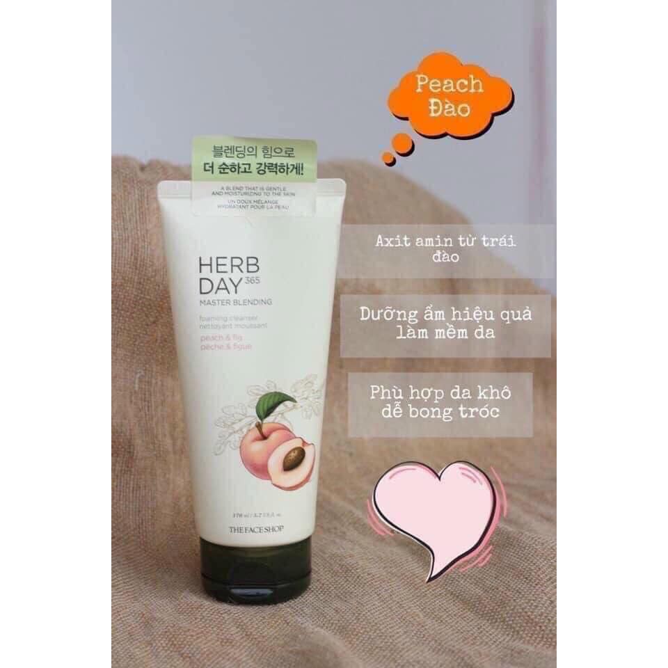 🍋 SỮA RỬA MẶT TRÁI CÂY THE FACE SHOP HERB DAY 365 CLEANSING FOAM🌿🌿