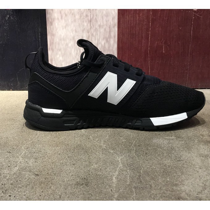 【Bắn thật】New Balance 247 chạy bộ màu đen trắng lưới Panda Giới hạn MRL247WG