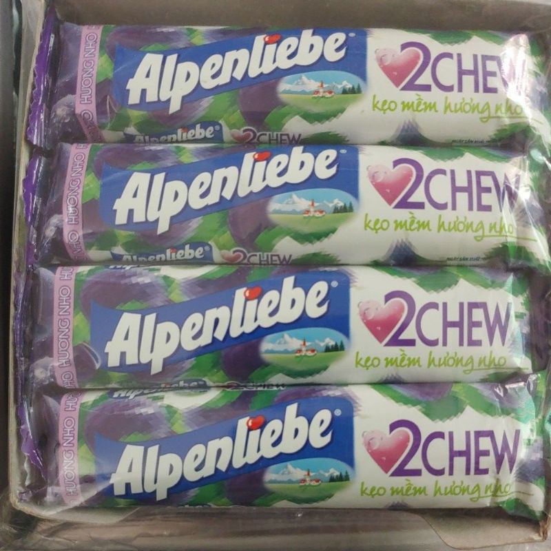 Kẹo mềm hương nho 2chew Alpenliebe thỏi 24.5g