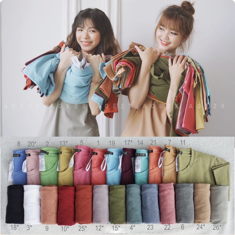 Áo Thun Cổ Tròn Tay Ngắn Age2x, Phom Unisex, Đủ Size Dành Cho Nam & Nữ | Chuyên Sỉ Áo Thun VNXK Chất Lượng Cao