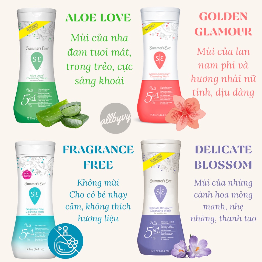 Allbyvy | Dung dịch vệ sinh "cô bé" SUMMER'S EVE - Bill Nhập Mỹ