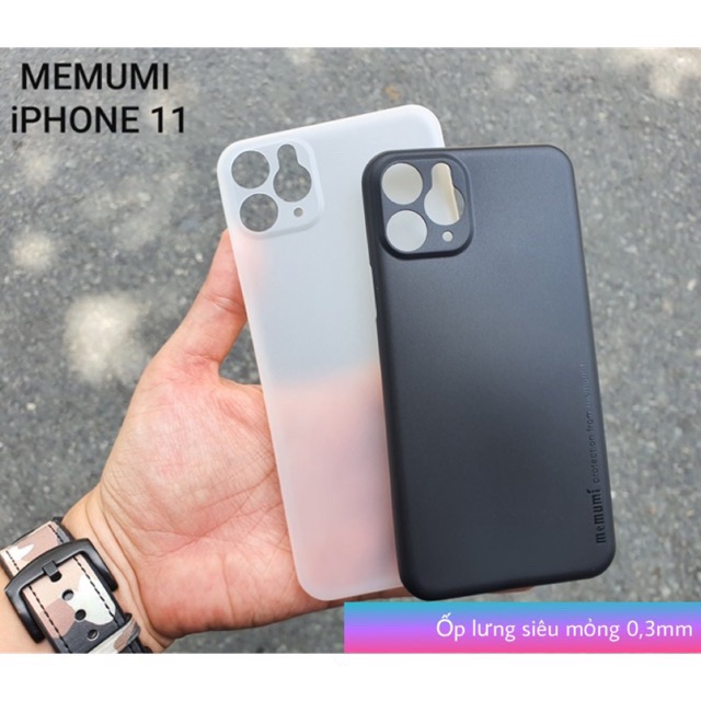 Ốp lưng Memumi iPhone 11/11 Pro/11 Pro Max -siêu mỏng 0.3mm