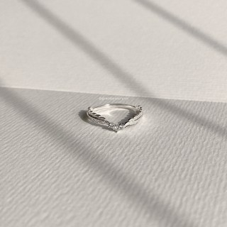 [Bạc] Nhẫn thân lá tim đá Tribute - Grace Jewelry