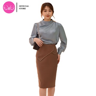 Chân váy bút chì,chân váy công sở nổi vạt chỉ evalover