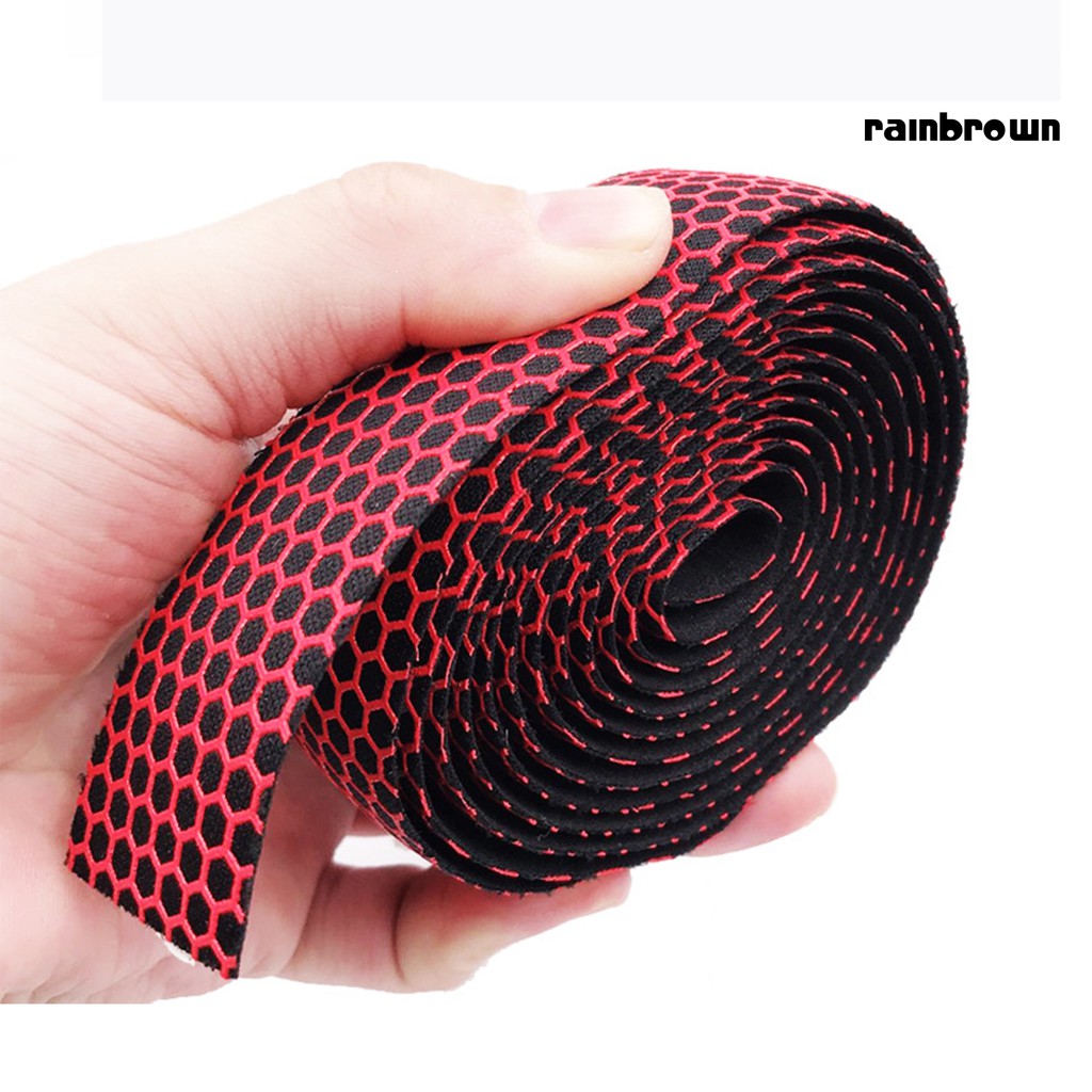 Bộ 2 Băng Quấn Tay Lái Xe Đạp Thiết Kế Kiểu Tổ Ong Thoáng Khí Mềm Mại Kèm Chốt Cắm