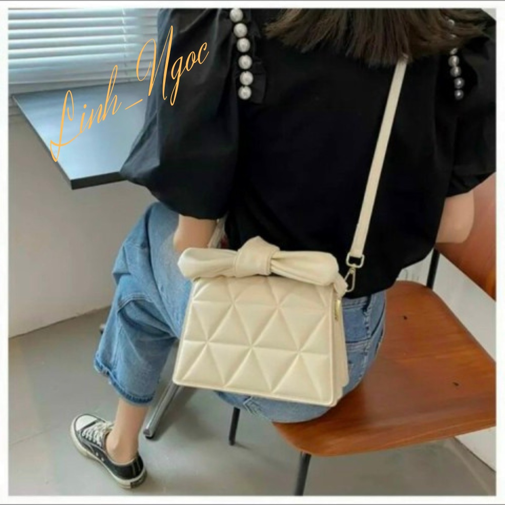 Túi Đeo Chéo Nữ Đẹp, Túi Đeo Vai Đính Nơ Hottrend