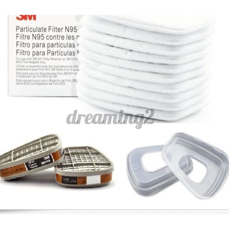 10 Chiếc Bộ Lọc / Hộp Đựng Cotton 3M 10 Chiếc Khẩu Trang Mặt nạ Mặt nạ Thay Thế Lắp Cho Dòng 3M 6000