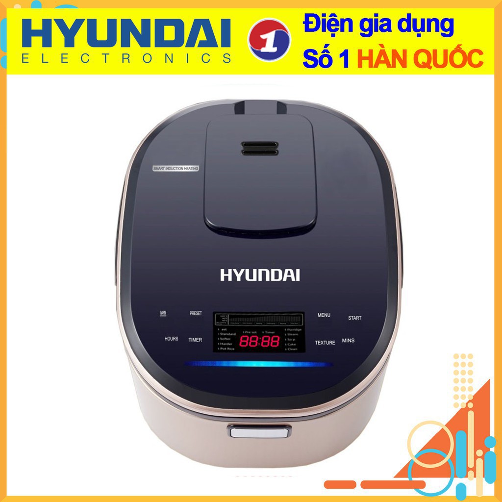 Nồi Cơm Điện Cao Tần  Hyundai Hàn Quốc 1300W HDE2200 1.5L - HDE2201 1.8L Công Nghệ Nấu 4D Whitford