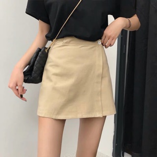 Chân váy kaki vạt chéo