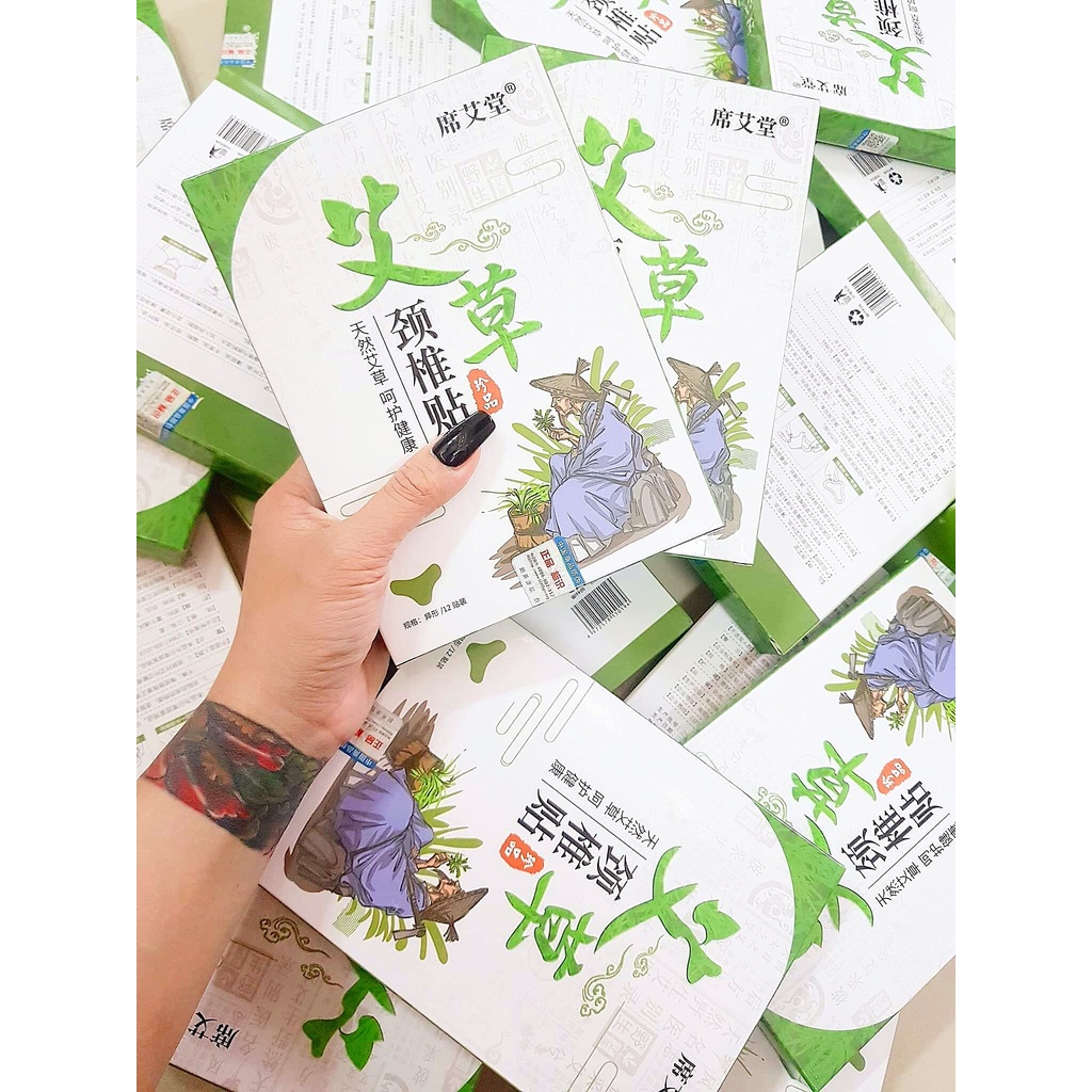 Miếng Dán Ngải Cứu 💖COMBO 12 MIẾNG 💖 Giảm Đau Vai Gáy Hiệu Quả Nhất - Hàng Nội Địa Trung