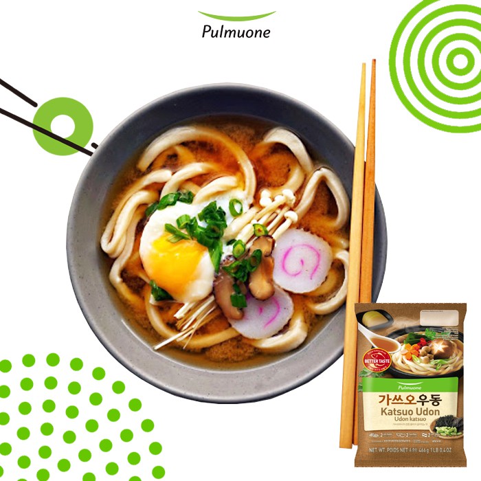 Mỳ Udon Katsuo Pulmuone gói 466g 2 phần ăn