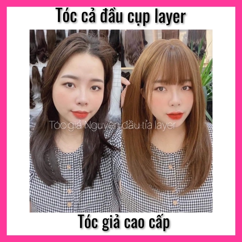 tóc nguyên đầu cụp layer thời trang ❇️freeship ❇️