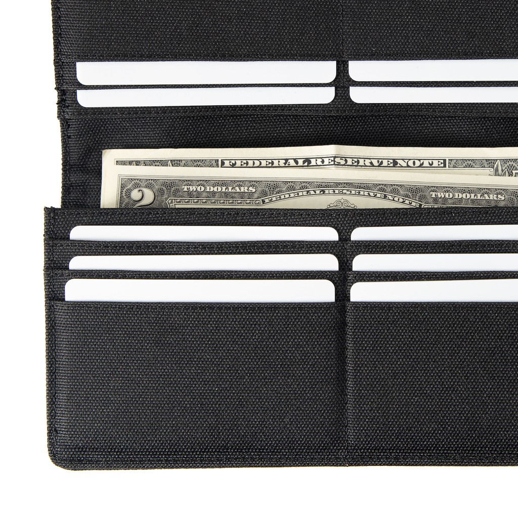 Ví Vải DIM Mixed Long Wallet (Thiết Kế Gập Đôi, 10 Ngăn Đựng Thẻ, 2 Ngăn Đựng Tiền Thẳng, Đựng Vừa Giấy Tờ) - 3 Màu