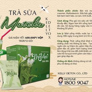 Trà sữa giảm cân matcha kelly detox