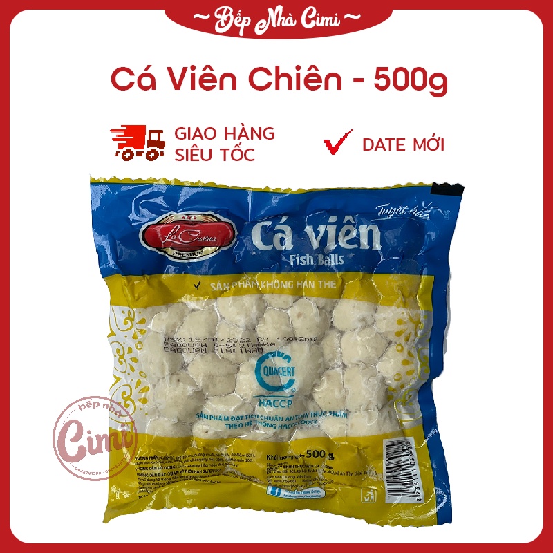 Cá Viên Chiên Lacusina 500g - Xiên Que - Viên Thả Lẩu - Bếp Nhà CIMI