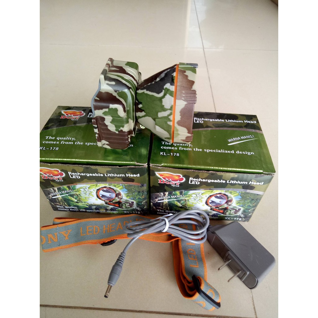 ĐÈN PIN ĐỘI ĐẦU LED CREE SIÊU SÁNG DONY-KL178