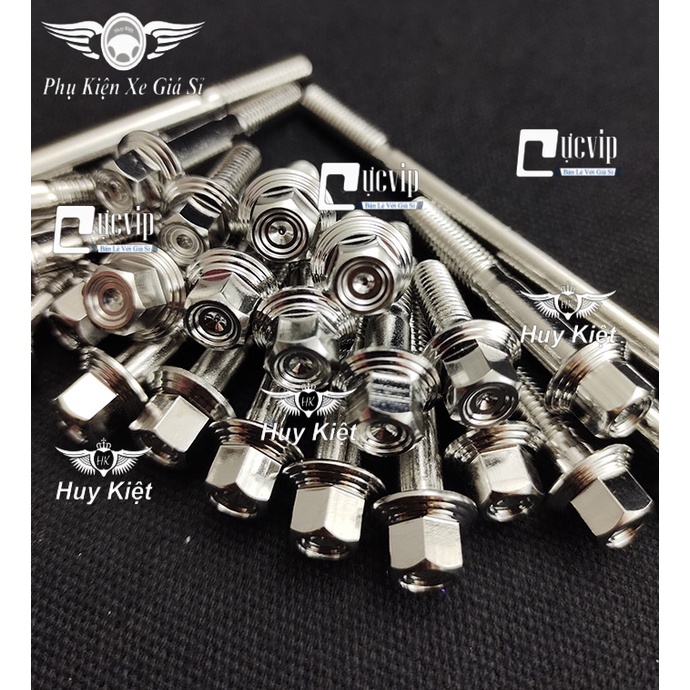 [Rẻ Vô Địch] Bộ Ốc Lốc Máy Salaya PHAY THÁI Inox 304 Cho Sirius Xăng Cơ (17 Con) 5216