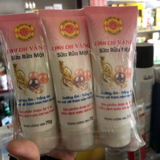 Sữa rửa mặt trắng da dưỡng ẩm mờ nám Linh Chi Vàng 70g hình ảnh đã chụp tại tiệm
