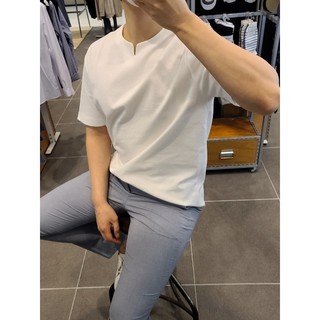Áo thun bigsize nam trơn cổ tim v nhỏ - Basic tee