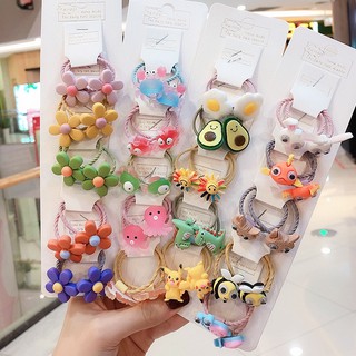 Korean Cartoon Cute Fruit Filament Suit Children's Hair Accessories Simple Rubber Band