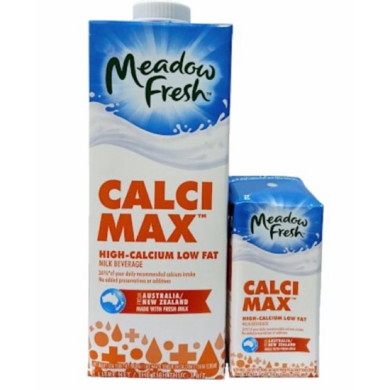 Sữa tươi hỗ trơ tăng chiều cao trẻ em MEADOW FRESH CALCIMAX 1L x 12 hộp