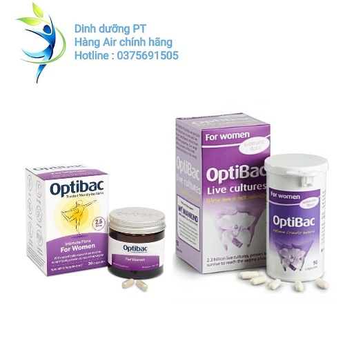 Men vi sinh Optibac tím (Optibac for wormen) chuẩn nội địa Anh hộp 30 viên và 90 viên mẫu mới