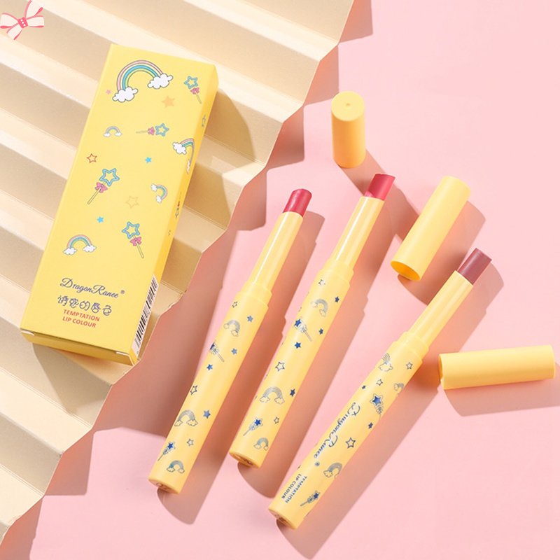 Bộ Ba Son Môi Dạng Bút Chì Màu Nhung Lì Tiện Dụng