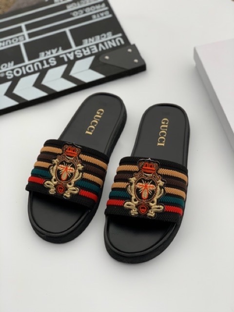 (10 MẪU) Dép nam thời trang mặt da 10 phối màu chữ NY, Đính Kim Sa Vàng, Mác ong thổ cẩm, màu cực sang chảnh | BigBuy360 - bigbuy360.vn