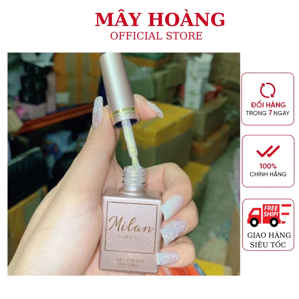 Sơn gel màu ánh trai nhũ vàng Milan 15ml