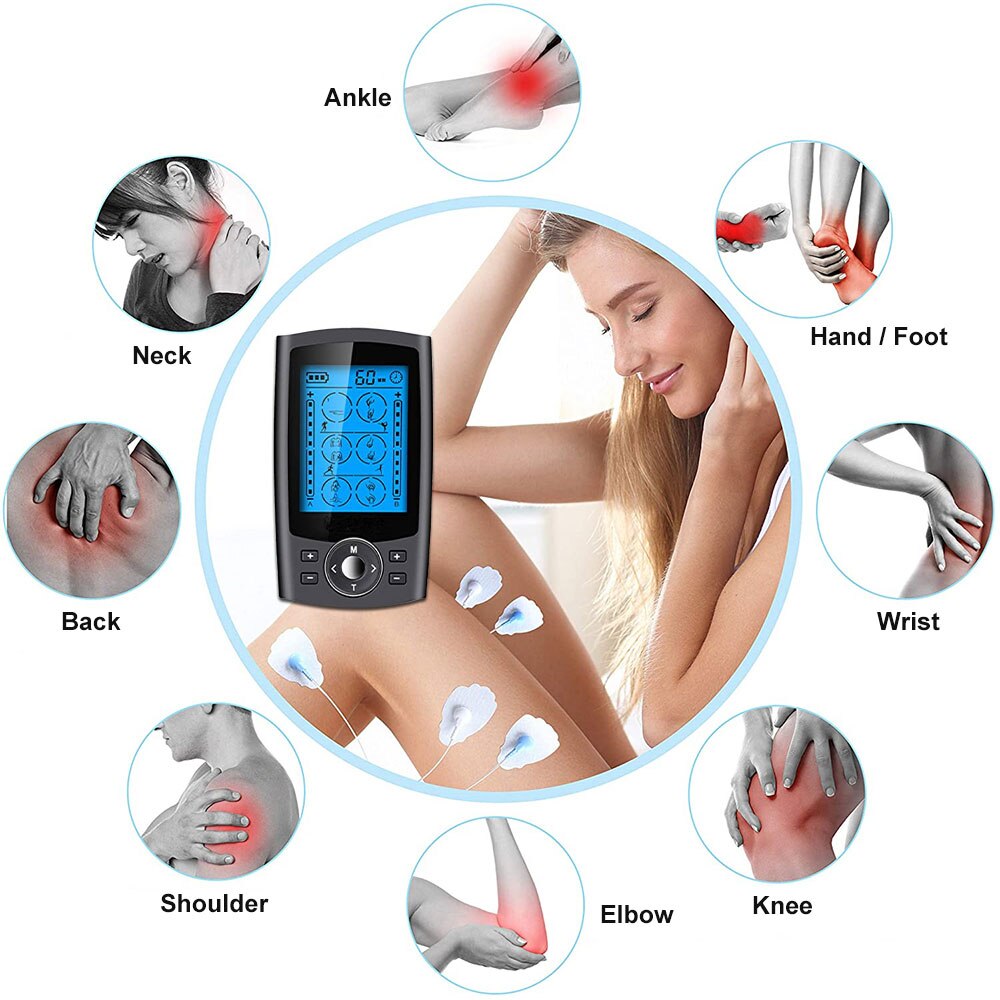 Máy massage liệu pháp vật lý châm cứu kích thích cơ 24 chế độ 10 điện cực EMS tần số thấp