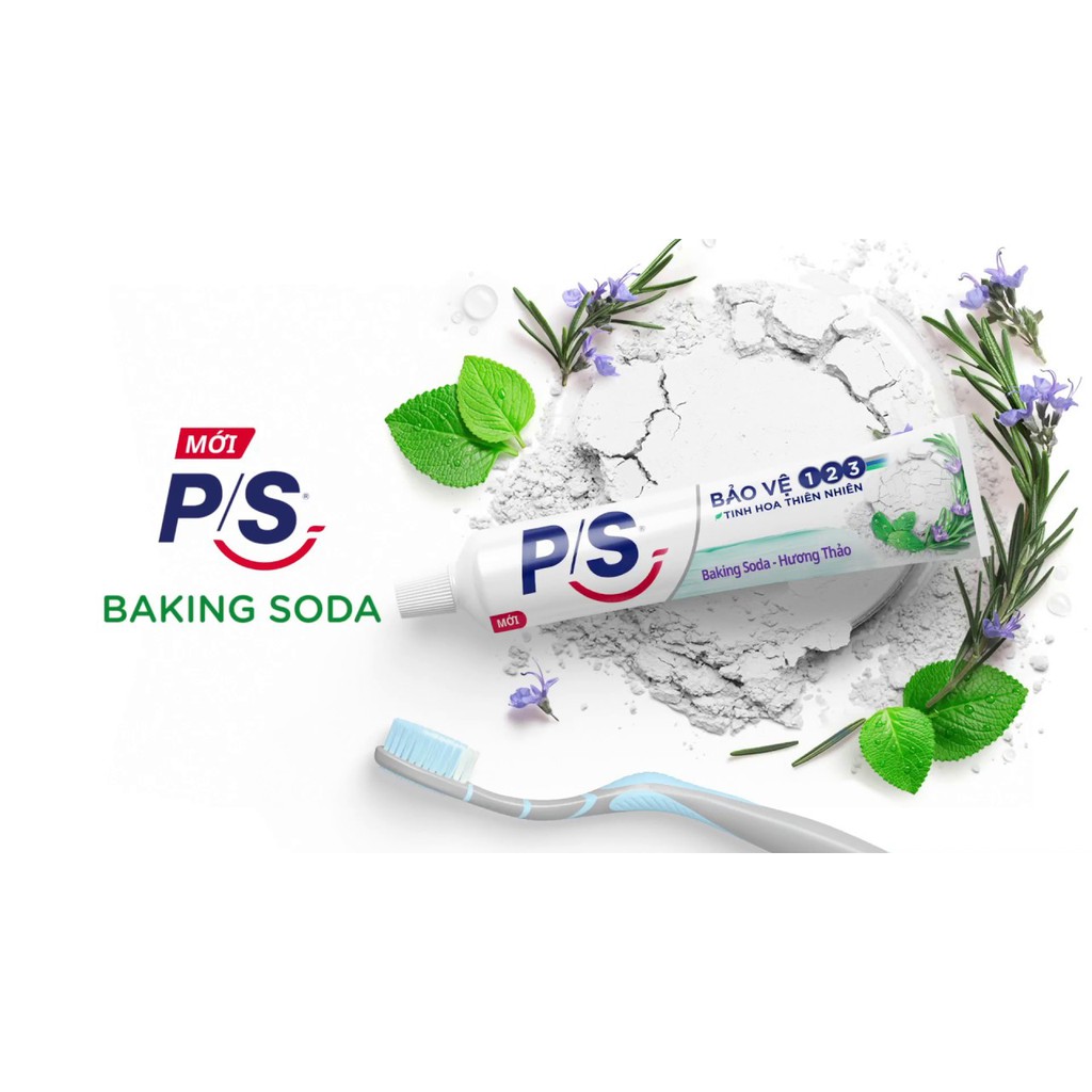 Kem đánh răng P/S banking soda & hương thảo 180g tặng kèm típ nhỏ 30g cùng loại