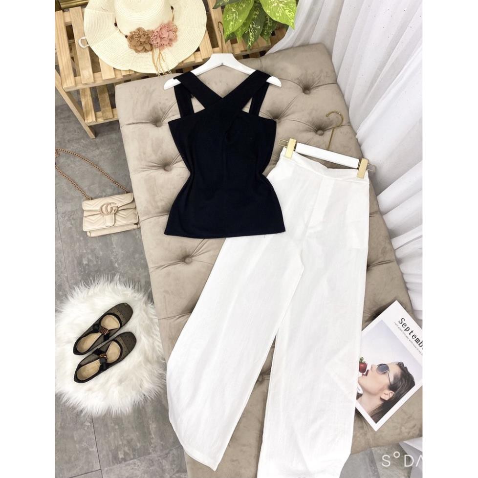 Set đồ nữ cá tính, set quần dài, áo dây đi chơi sang chảnh mùa hè đẹp 8A00087 TKBHH | BigBuy360 - bigbuy360.vn