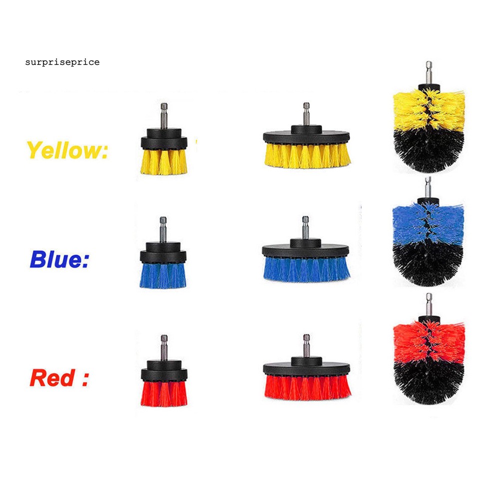 Bộ 3 đầu cọ bàn chải hình dáng khác nhau tiện dụng cho việc vệ sinh