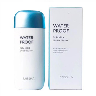 Kem Chống Nắng Cho Da Nhạy Cảm,Da Mụn Chống Trôi Missha All-Around Safe Block Waterproof Sun Milk SPF50+ PA++++ 70ml