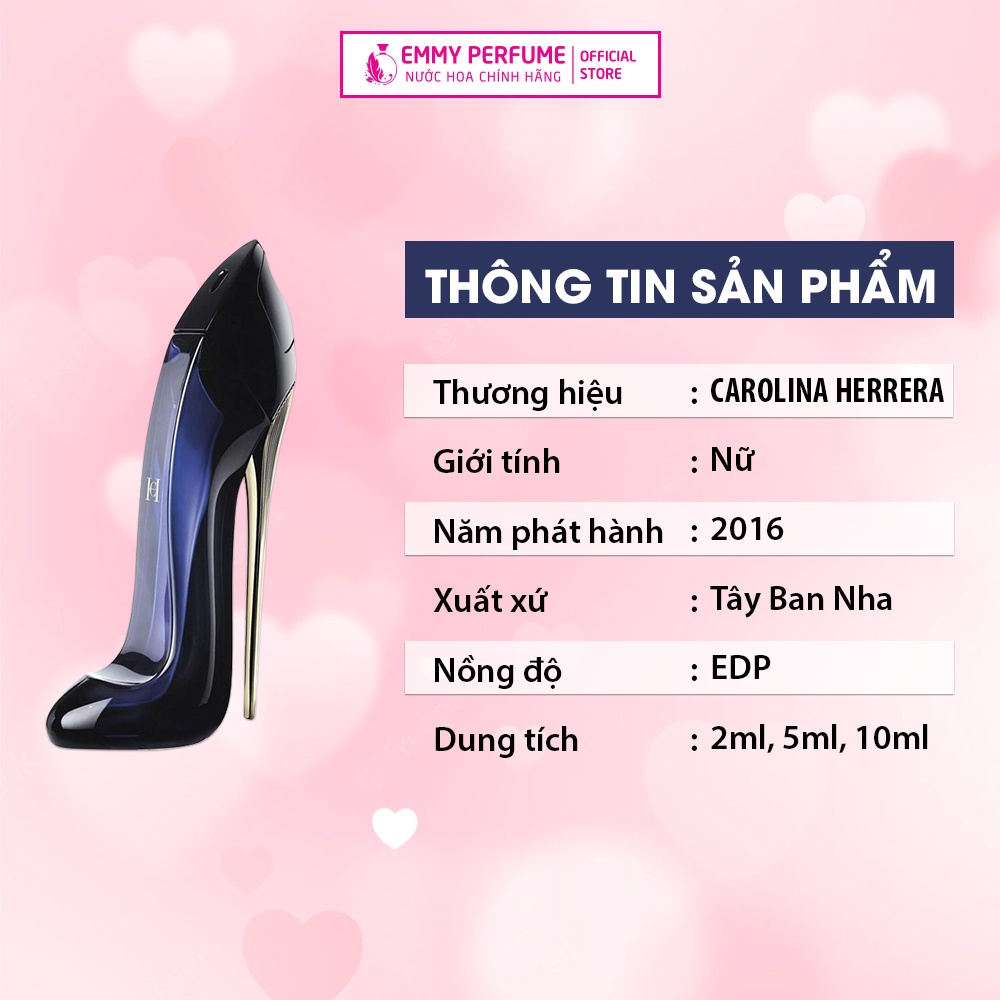 Nước hoa nữ Carolina Herrera Good Girl EDP/ Good Girl sᴜᴘʀᴇᴍᴇ Cô nàng Trẻ trung Cá tính Gợi cảm EmmyPer