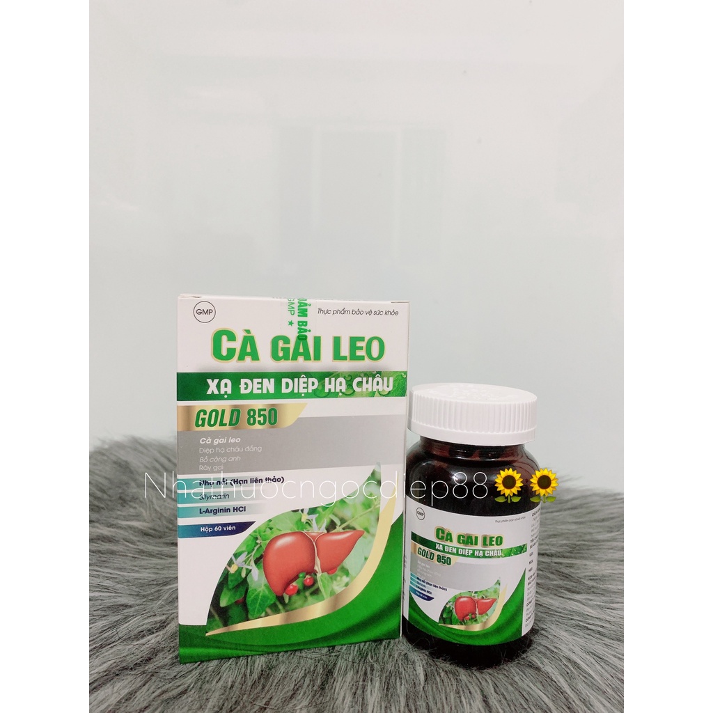 CÀ GAI LEO XẠ ĐEN DIỆP HẠ CHÂU GOLD 850 - Giải độc gan an toàn hiệu quả (Hộp 60 viên )