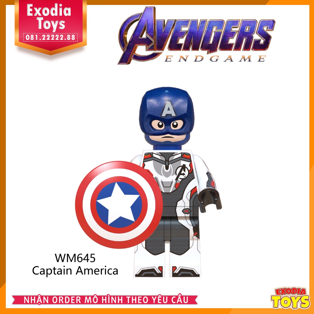 Xếp hình Minifigure Marvel Biệt đội siêu anh hùng Avengers Endgame - Đồ Chơi Lắp Ghép Sáng Tạo - WM 6054