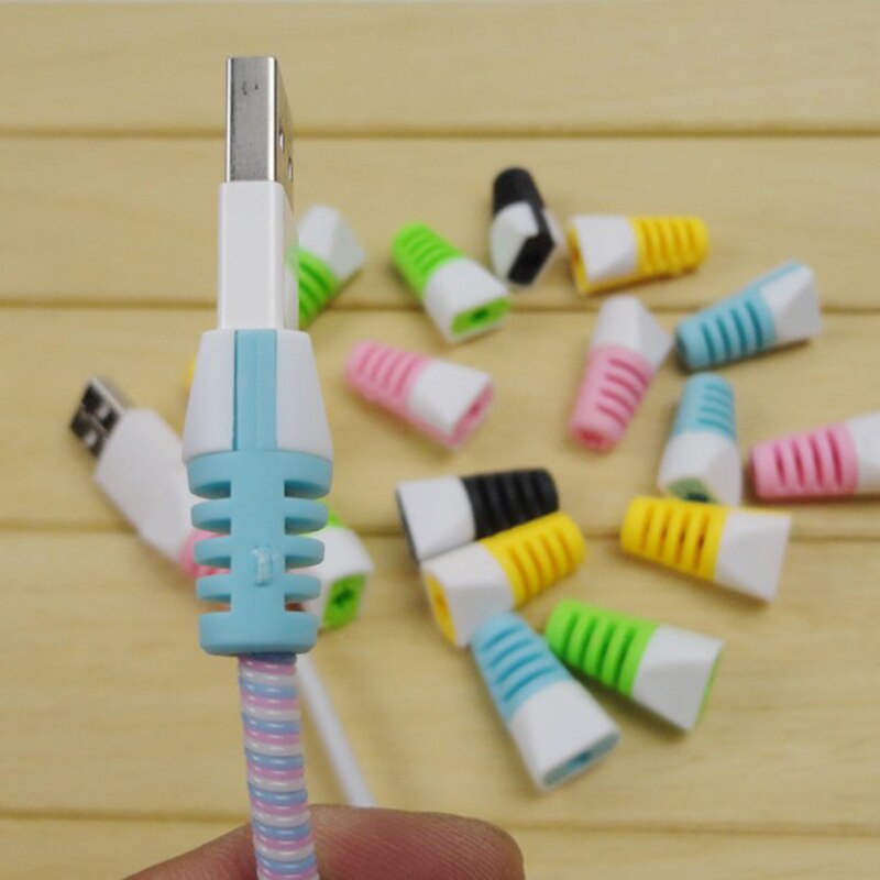 Set 2 vỏ bọc bảo vệ đầu dây cáp dữ liệu điện thoại tiện lợi
