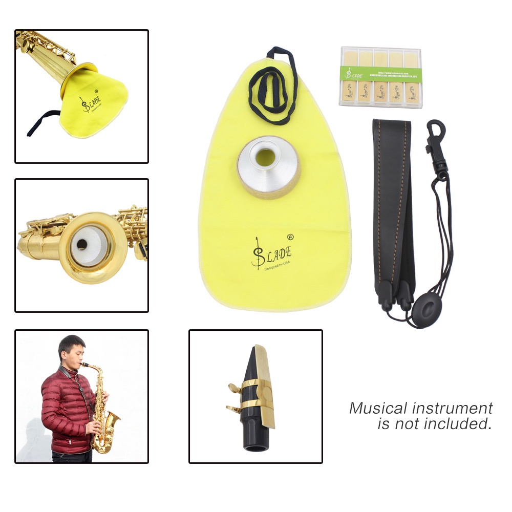 (Giá Thấp Nhất) Bộ Phụ Kiện Khăn Lau Kèn Saxophone 4 Trong 1 Bằng Nhôm Yên Tĩnh