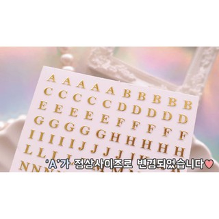 Sticker hình dán biểu tượng bảng chữ cái Alphabet Sticker G1/ Nguyên liệu làm resin