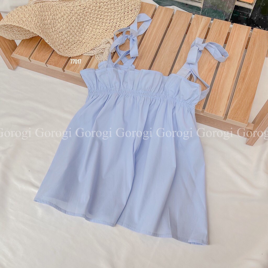 Áo hai dây bản to Gorogi ulzzang dáng babydoll hàng đẹp may kỹ mã AHD23521