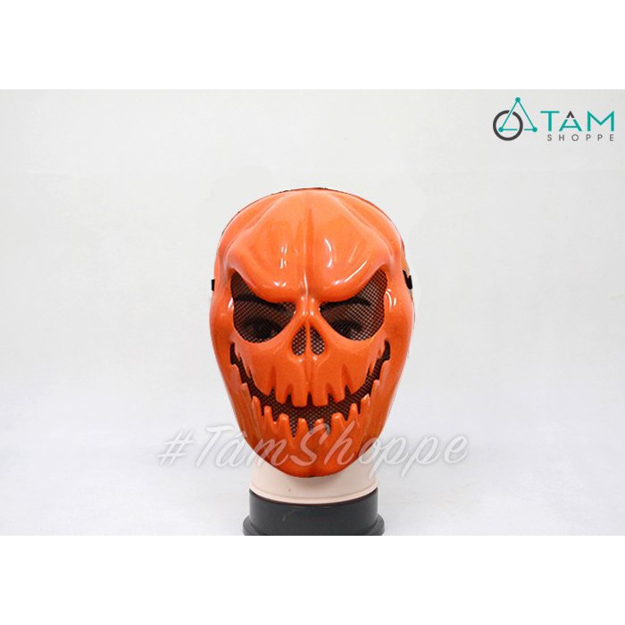 [DÀY ĐẸP] Mặt nạ bí ngô Halloween lưới đen HLW-MN-69