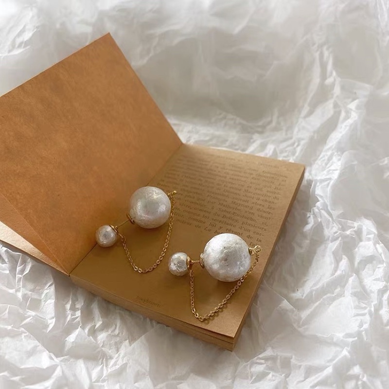 Hoa tai ghim đính hạt cao cấp - Maben