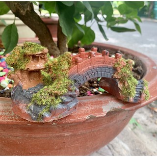 [Chọn Szie] Cầu Phong Kiều Trang Trí Hồ Cá, Bể Cá-Hòn Non Bộ, Tiểu Cảnh