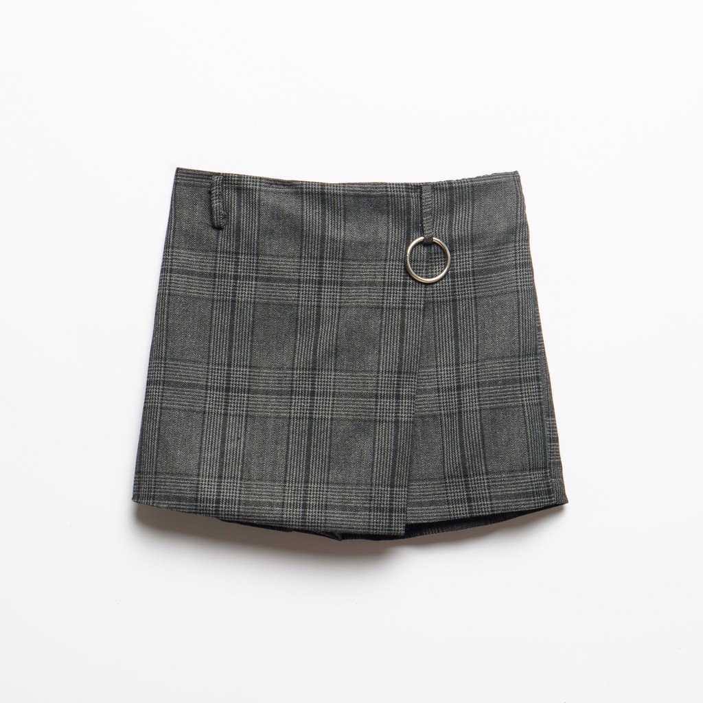 Quần váy bé gái SAYME váy thu đông vải trơn không nhăn kẻ caro cổ điển GCSK0001-2