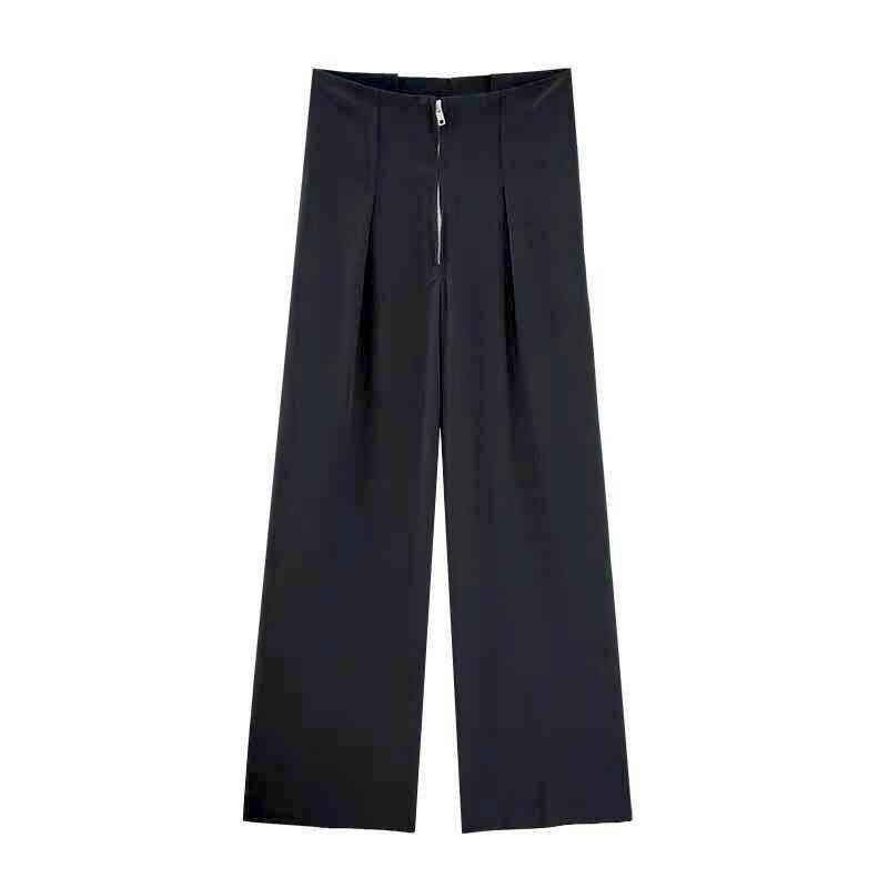 Quần Culottes Ống Rộng Kèo Khóa Zip Ở Giữa  Nana's House - FREESHIP  Quần suông nữ hack chiều cao nhiều màu