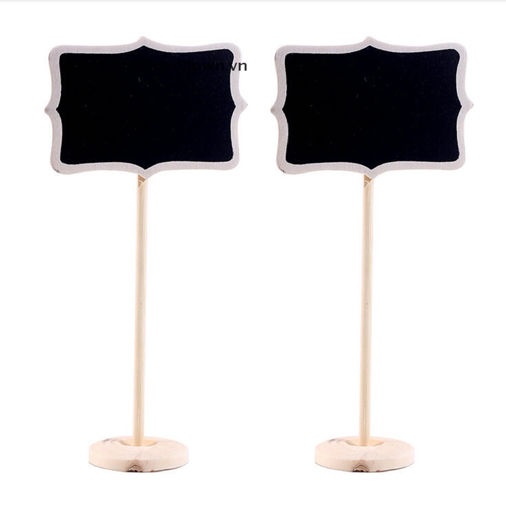 Everthinggooddown Set 10 Bảng Đen Mini Hình Chữ Nhật Có Số Góc Để Bàn Đám Cưới