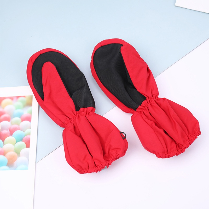 Găng Tay Trượt Tuyết Phủ Lông Cừu Dày Dặn Chống Gió Cho Bé