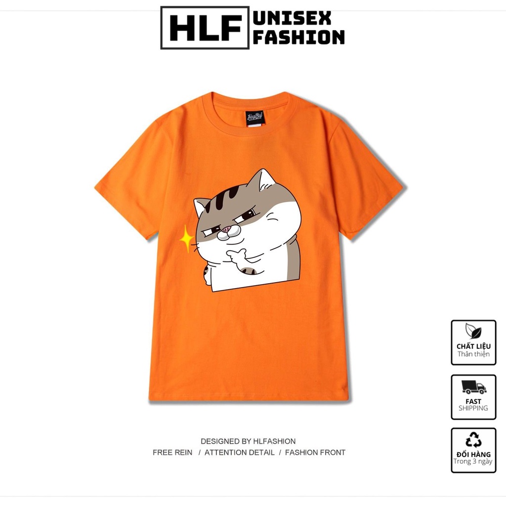 Áo thun tay lỡ form rộng Unisex mèo AMI đẹp trai, áo phông form rộng tay lỡ HLFashion